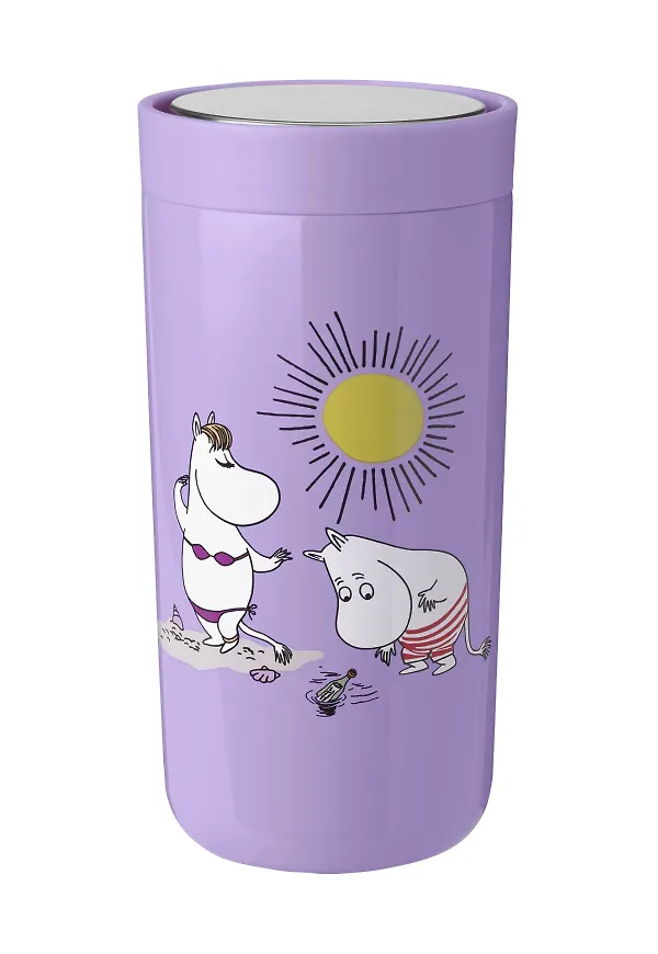 Blå Stelton-termosmugg i fin modell.
