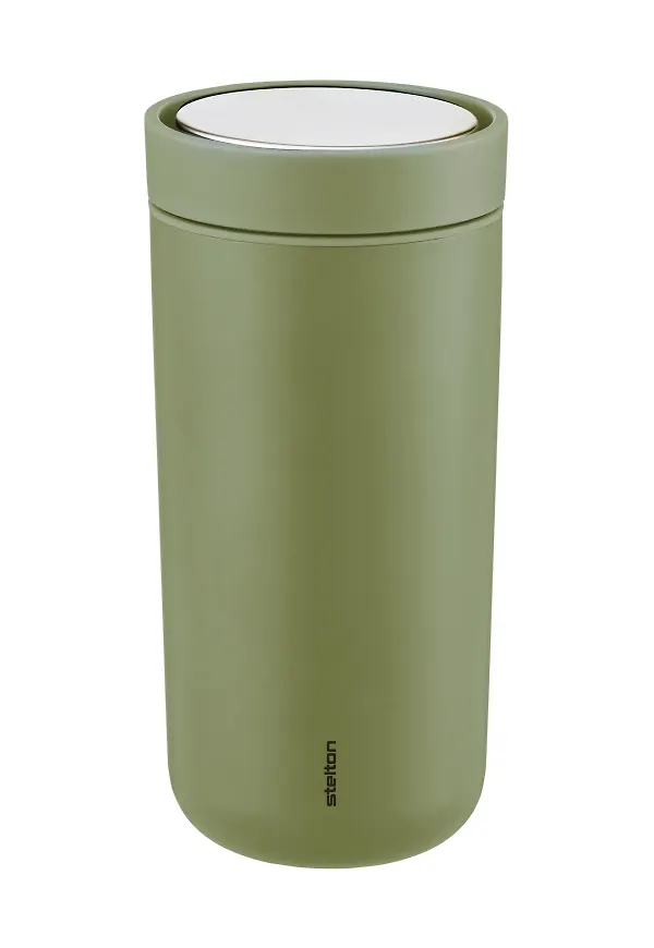 Grön Stelton-termosmugg i superfin modell.