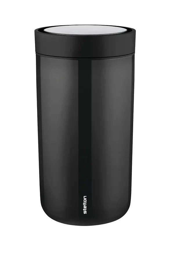 Svart Stelton-termosmugg i skön modell.