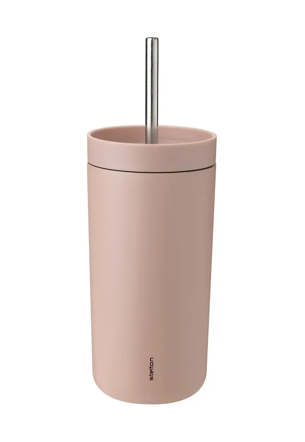 Smickrande termosmugg i rosa från Stelton.