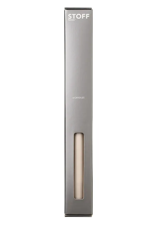 Beige Stoff Nagel-antikljus i trendig modell.