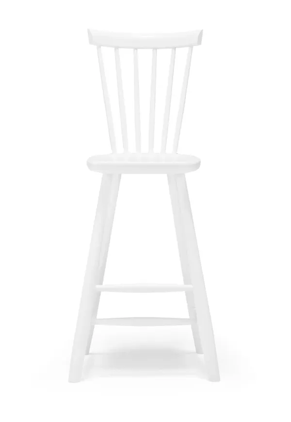 Vit Stolab-barnstol i riktigt trendig modell.