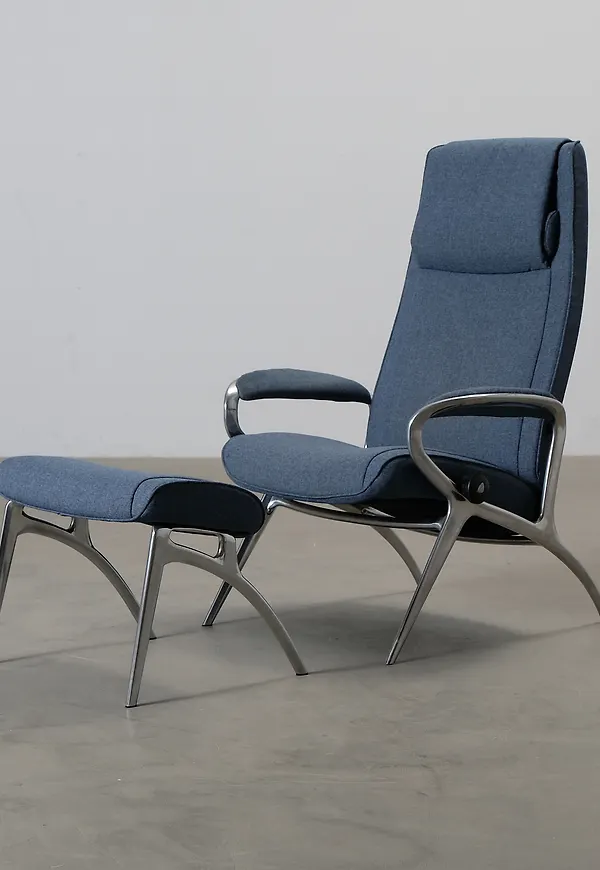 Skön stol i blått från Stressless.