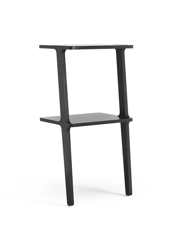 Svart Swedese-hylla i modern modell.