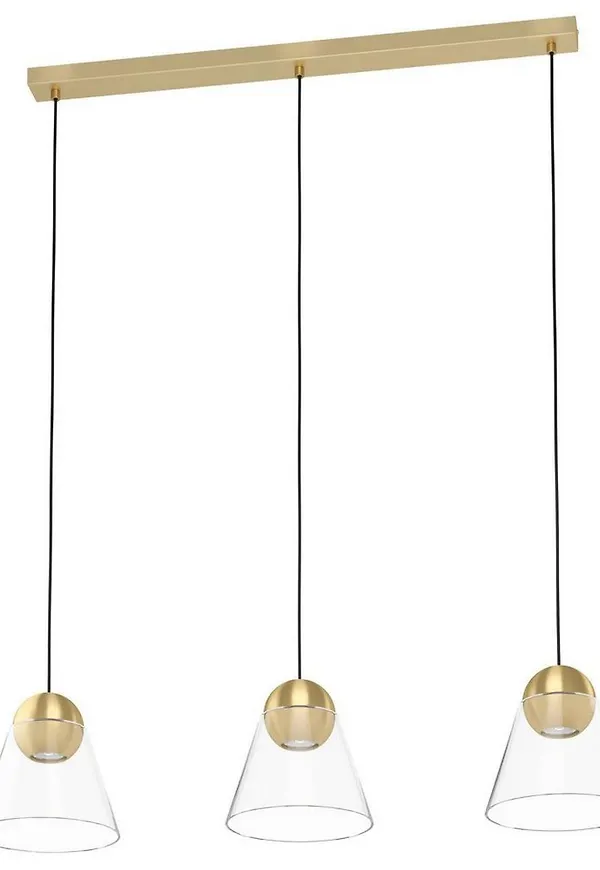 Guld Eglo-lampa i supersnygg modell.