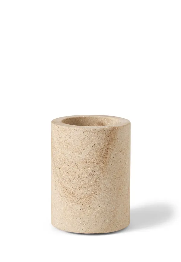 Beige Granit-mugg i elegant modell.