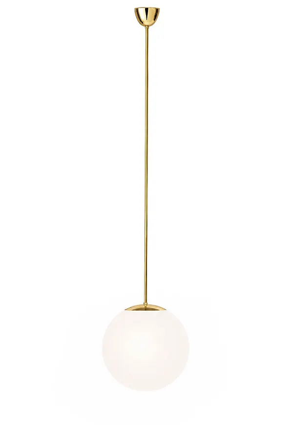 Smickrande taklampa i guld från Tecnolumen.