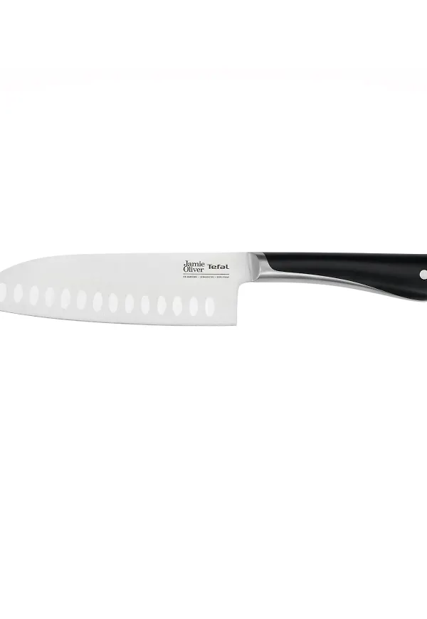 Svart Tefal-santokukniv i riktigt snygg modell.