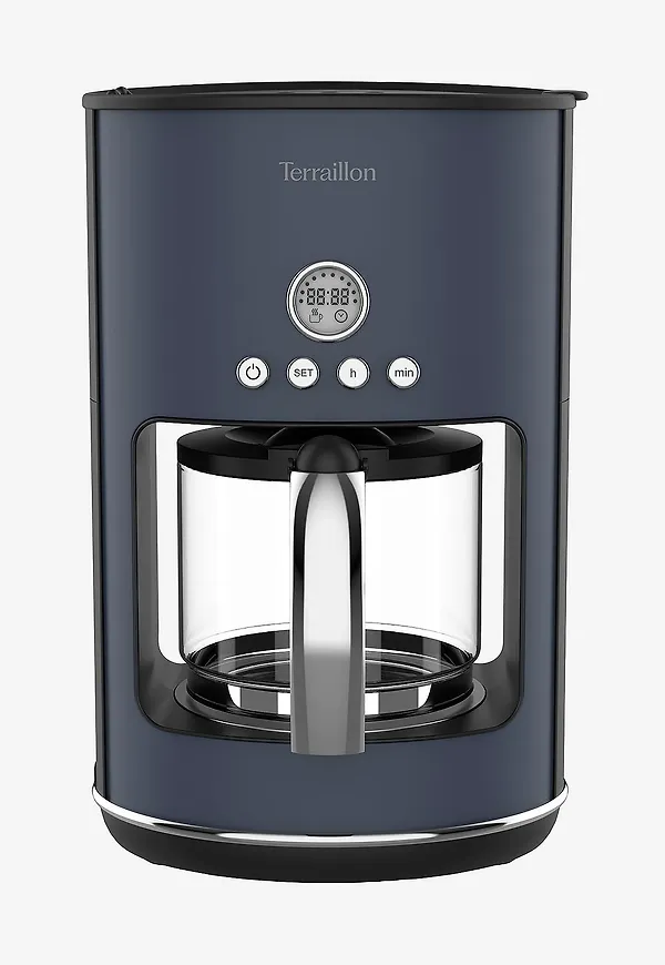 Elegant kaffebryggare i midnattsblått från Terraillon.