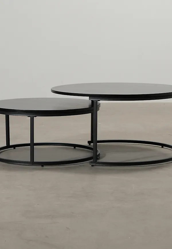 Svart No brand-satsbord i trendig modell.