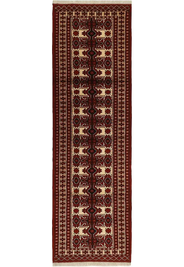 Röd Rezas-matta i jättefin modell.