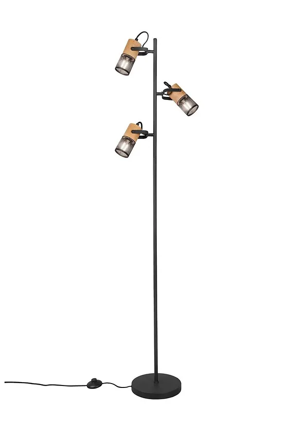 Elegant golvlampa i svart från Trio Lighting.