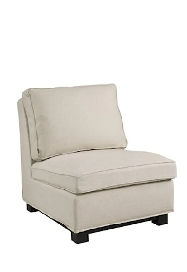 Otroligt snygg beige fåtölj i linne från Artwood.