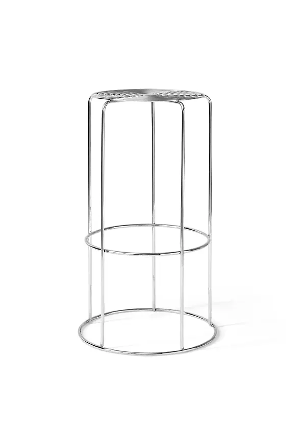Silverfärgad &Tradition-barpall i smickrande modell.