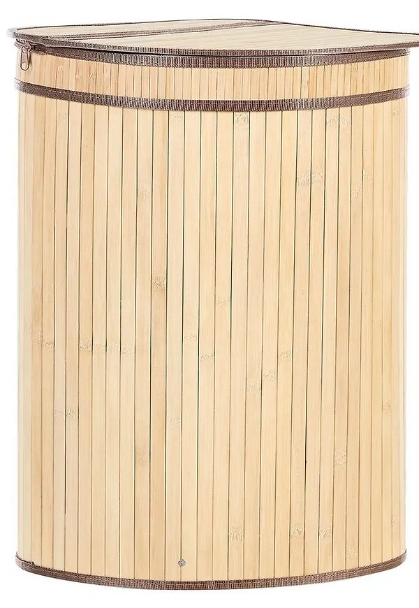 Fin tvättkorg i beige färg gjord i bomull.