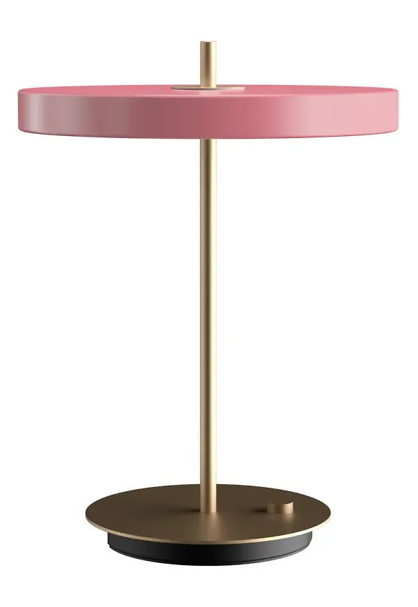 Rosa UMAGE-lampa i modern modell.