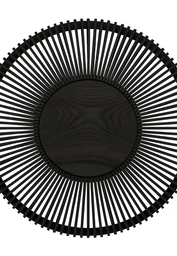 Fantastiskt fin vägglampa i svart färg gjord i ek.