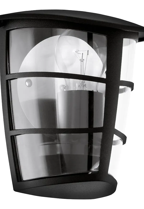 Fin utomhuslampa i svart färg gjord i aluminium.
