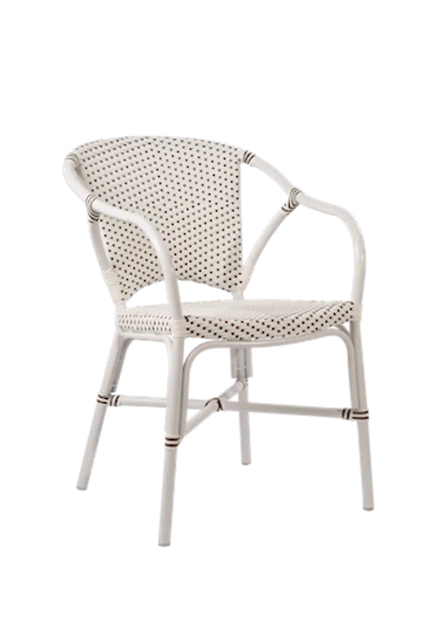 Vit Sika Design-matbordsstol i stilriktig modell.