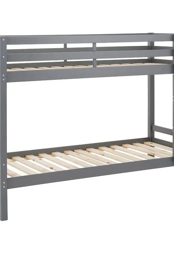 Grå Loft24-barnsäng i ikonisk modell.