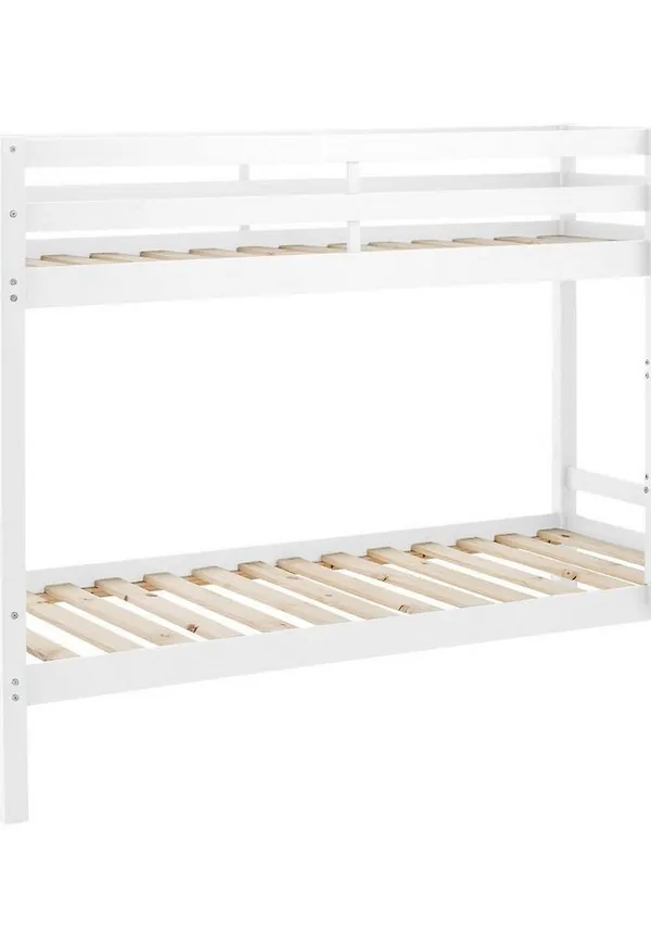 Vit Loft24-juniorsäng i jättesnygg modell.
