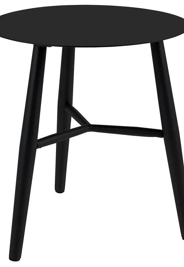 Trendig aluminiumsoffbord i svart från Brafab.