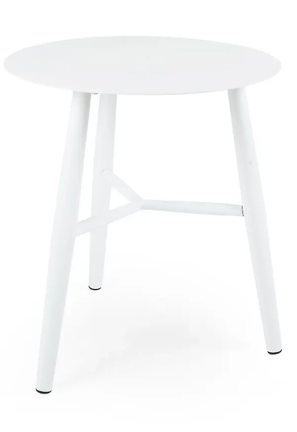 Modern vit soffbord i aluminium från Brafab.