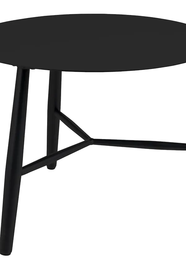 Modern svart sidobord i aluminium från Brafab.