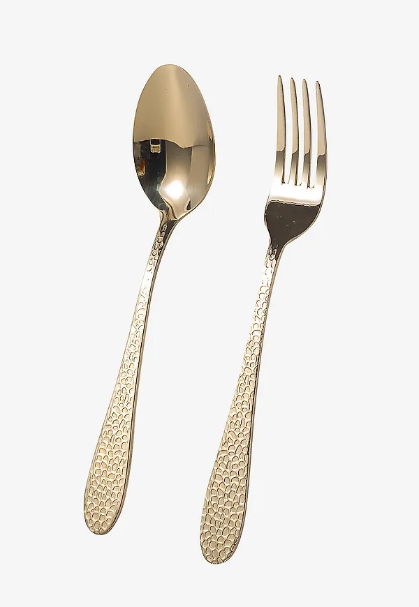 Guld Vargen & Thor-bestickset i moderiktig modell.