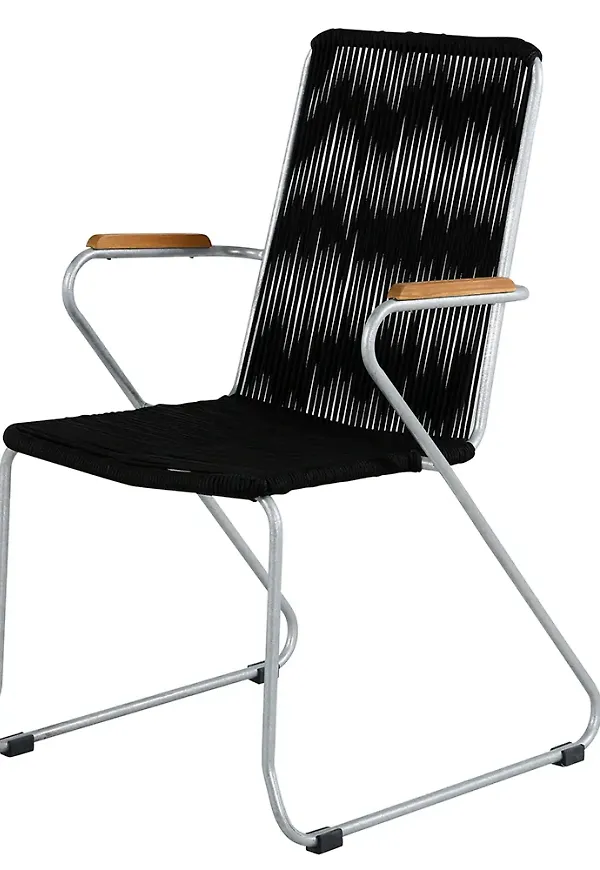 Svart Venture Design-matstol i stilriktig modell.