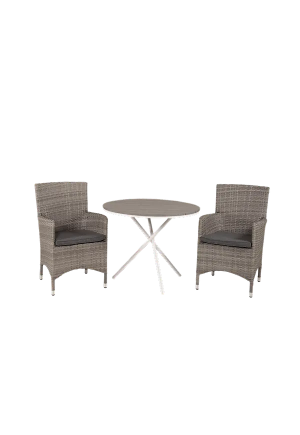 Klassisk balkongmöbel i grått från Venture Home.