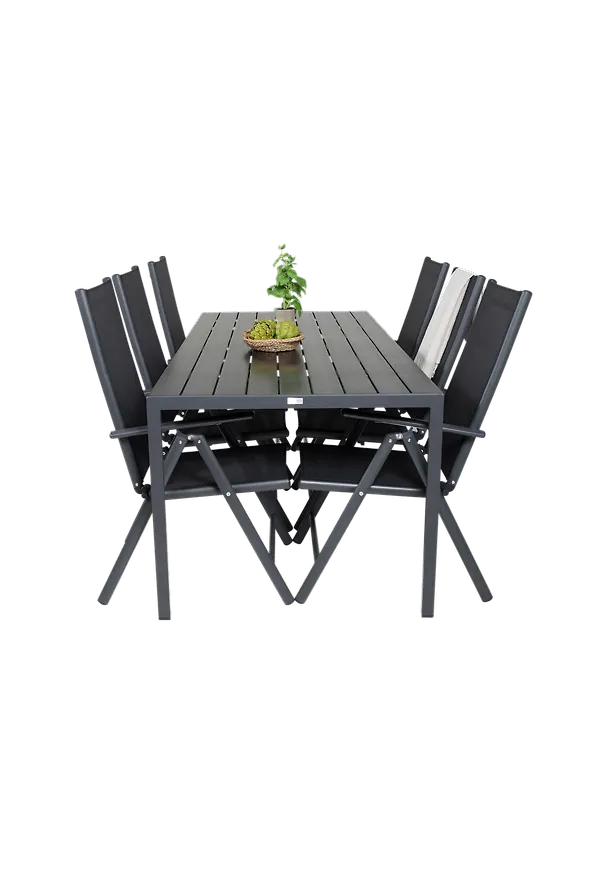 Vacker venture home bord i svart färg gjord i aluminium.