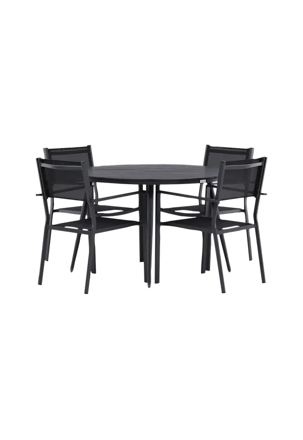 Härlig venture home stol i svart färg gjord i aluminium.