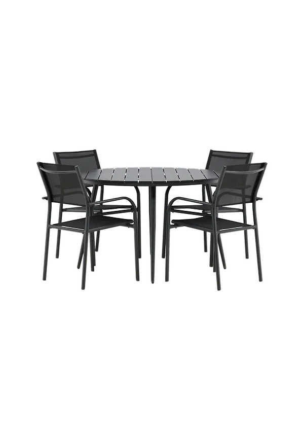 Fantastiskt snygg aluminiumbord i svart från Venture Home.