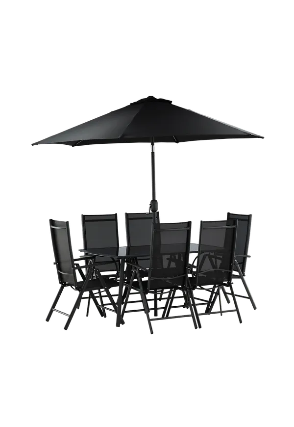 Fantastiskt fin venture home utemöbel i svart färg gjord i aluminium.