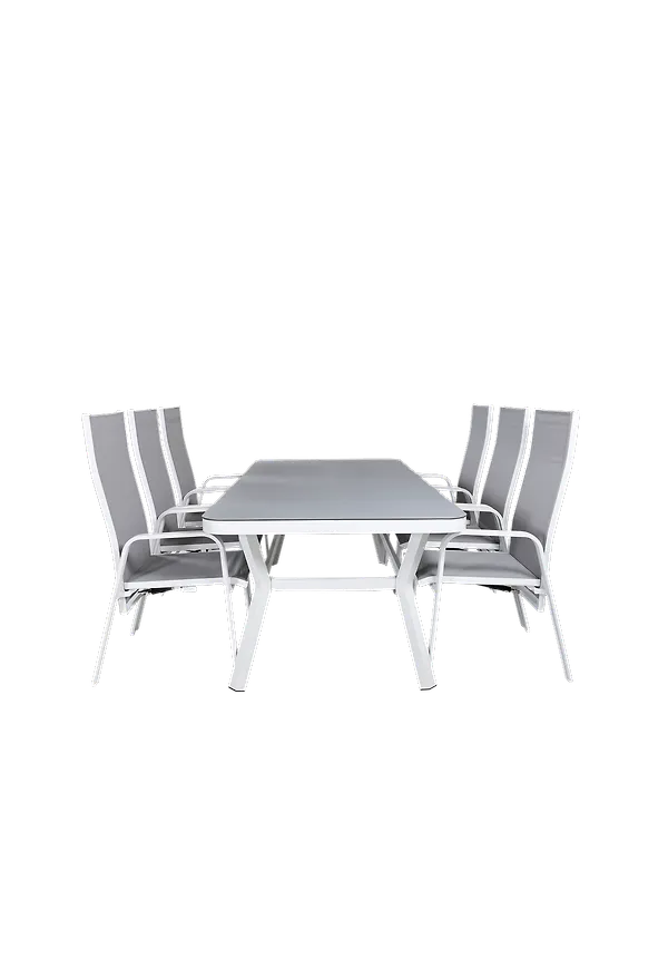 Smickrande matstol i aluminium från Venture Home.