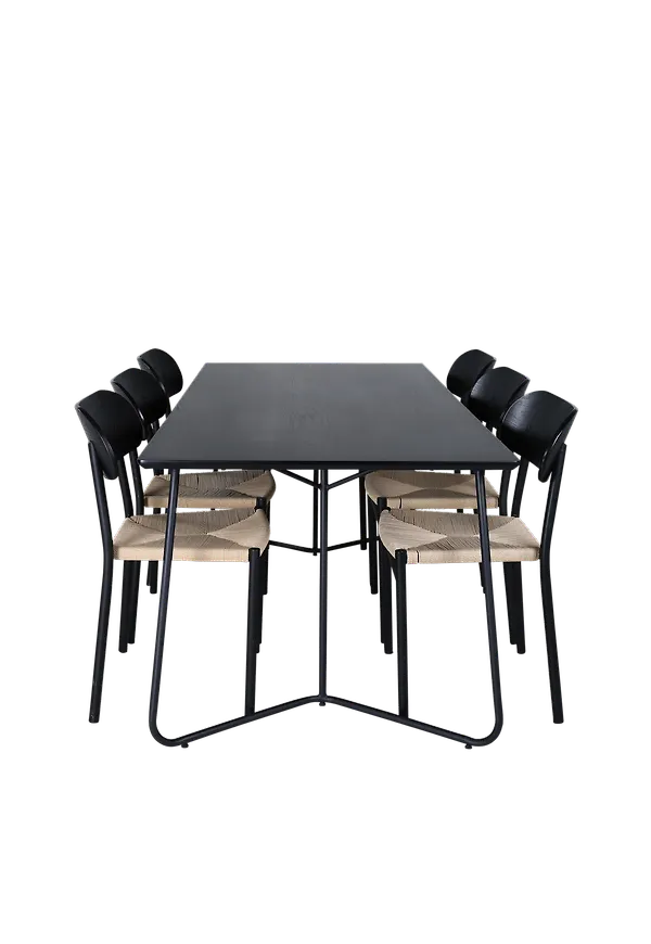 Riktigt trendig matbord i järn från Venture Home.