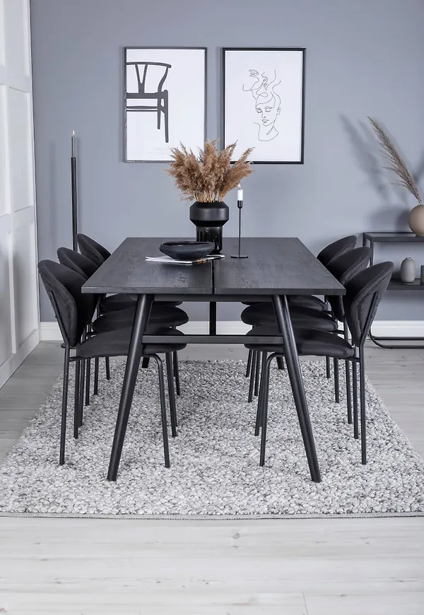 Modern svart matbord 2025 från Venture Home.