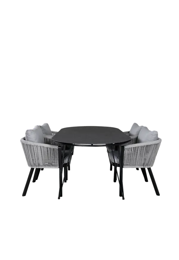 Stilren matstol i aluminium från Venture Home.