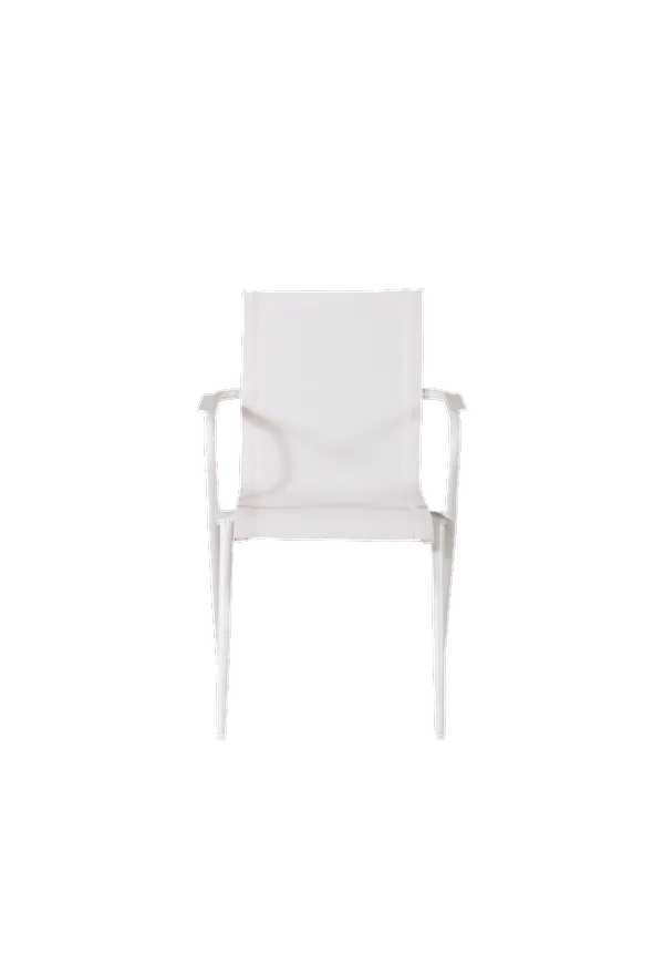 Klassisk venture home stol i vit färg gjord i aluminium.