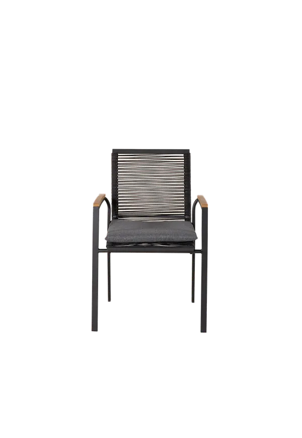 Svart Venture Home-matstol i stilriktig modell.