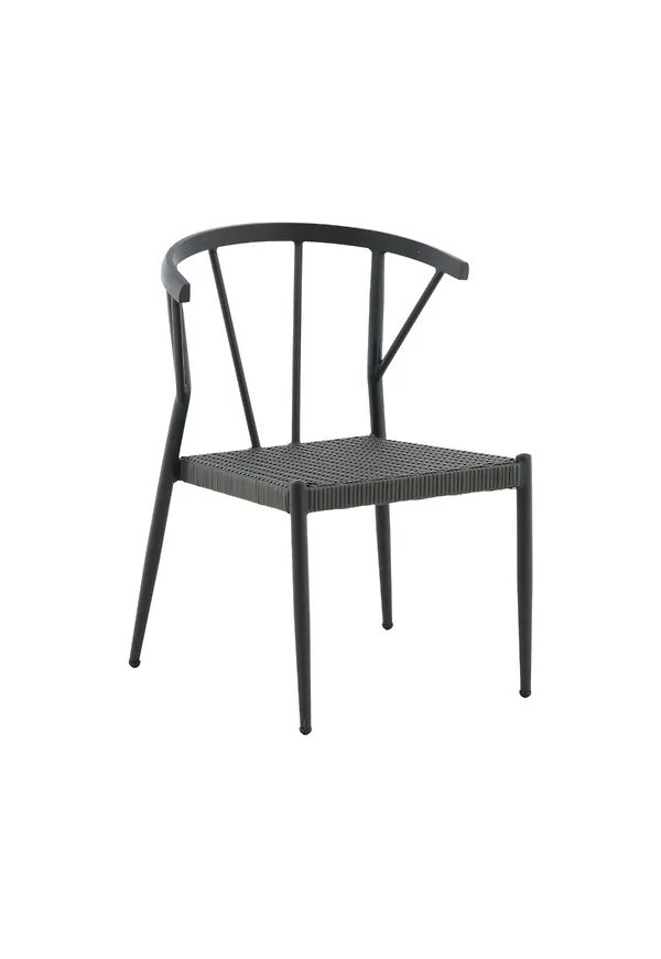 Supersnygg venture home matstol i svart färg gjord i aluminium.