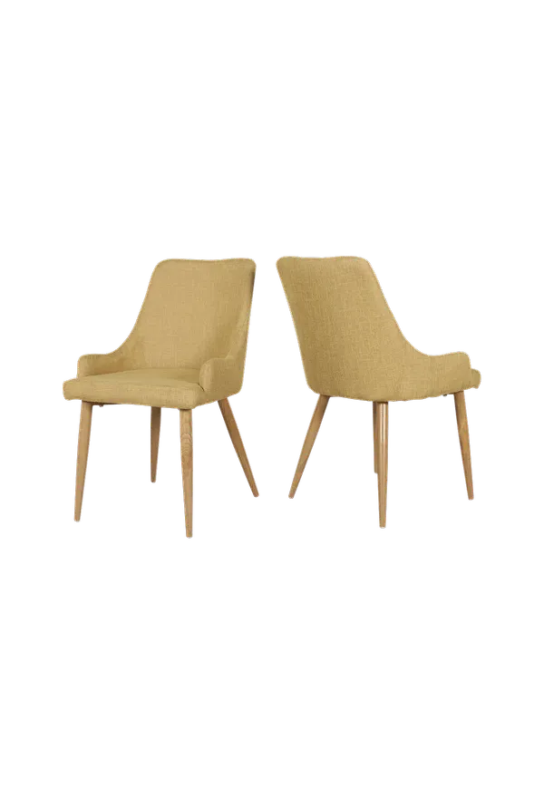 Söt matstol i ek från Venture Home.