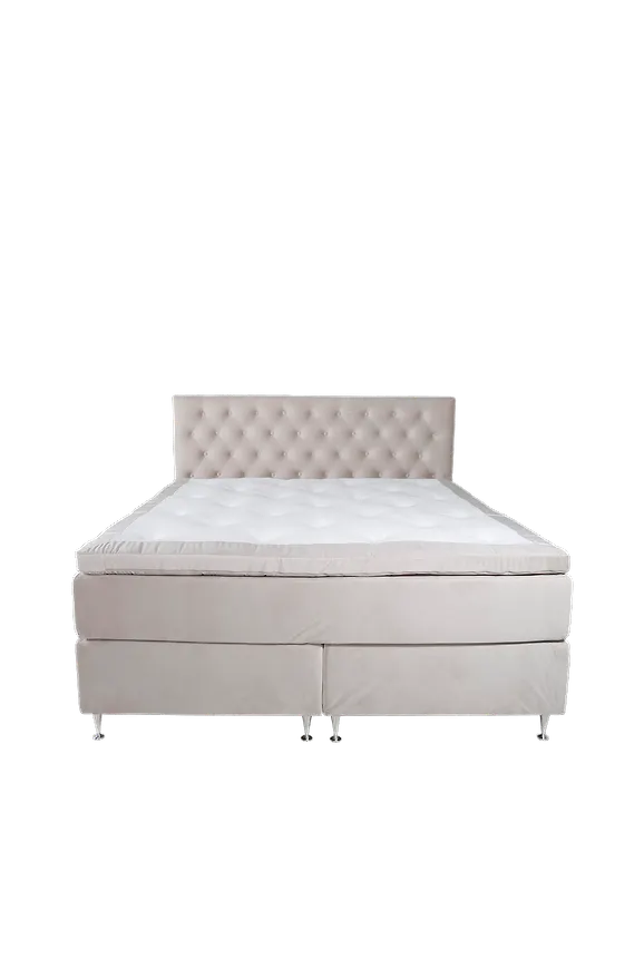 Stilren beige säng i aluminium från Venture Home.