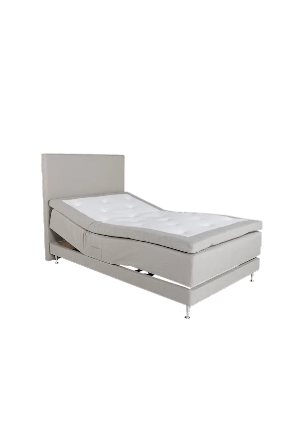 Mysig kontinentalsäng i beiget från Venture Home.