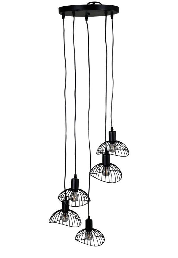 Riktigt trendig järnlampa i svart från Venture Home.