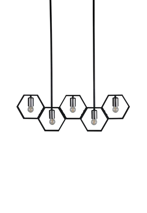 Vacker svart lampa i järn från Venture Home.