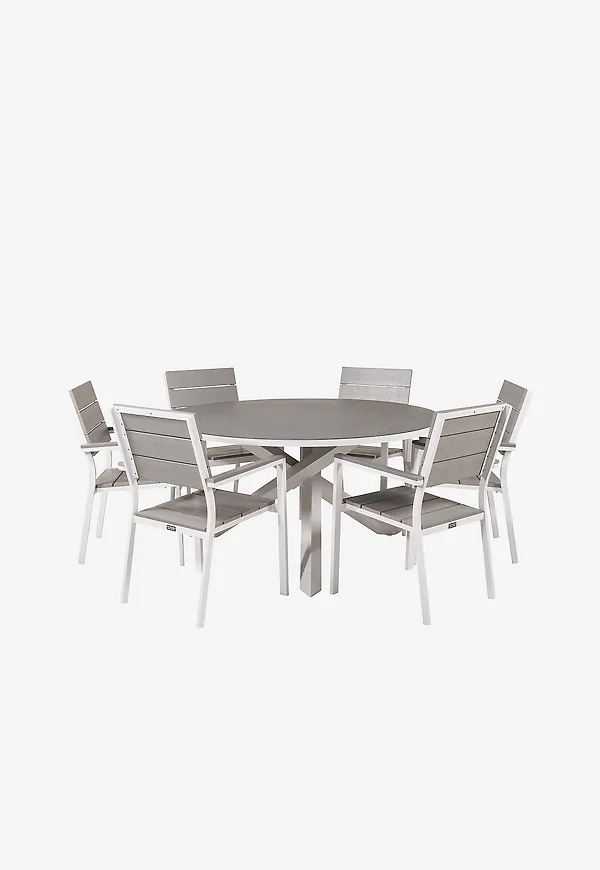 Trendig vit bord i aluminium från Venture Home.