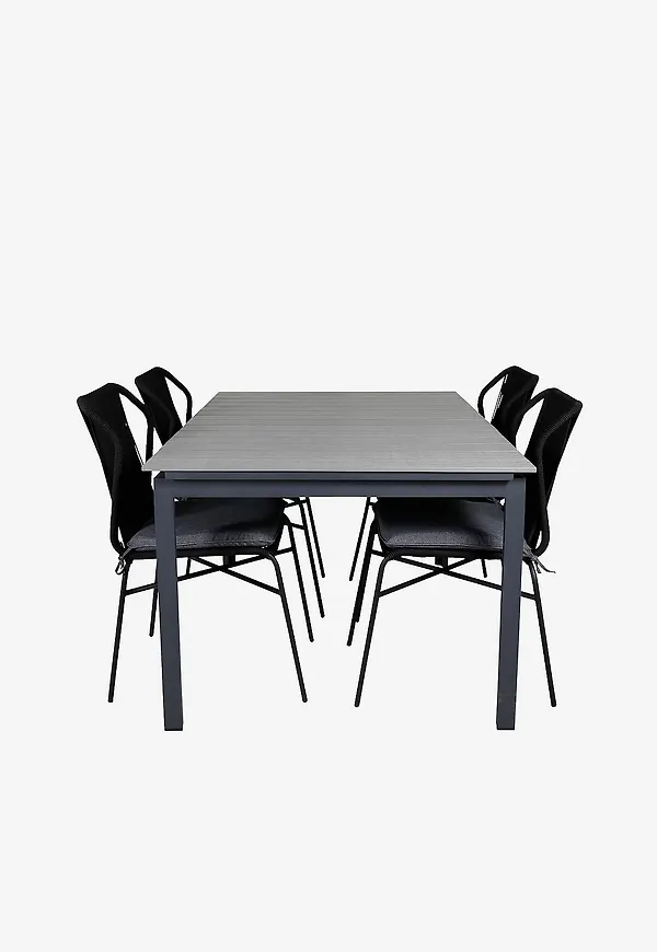 Otroligt snygg grå stol i aluminium från Venture Home.