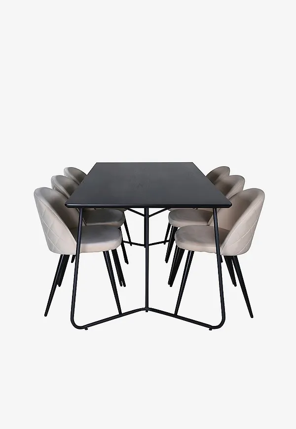 Svart Venture Home-järnmatbord i riktigt snygg modell.